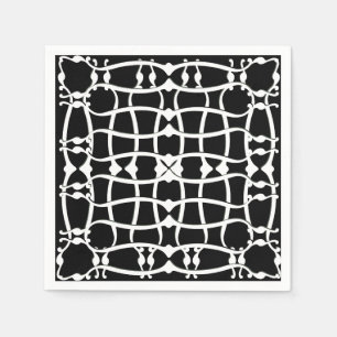 Art nouveau monochromatic pattern  napkins