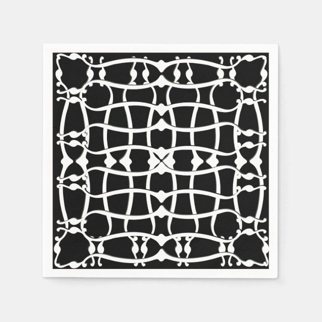 Art nouveau monochromatic pattern  napkins (Front)
