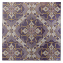 Art Nouveau Moroccan Pattern Ceramic Tile