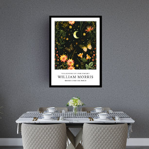 Art Nouveau Morris night butterflies and flowers Framed Art