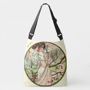 Art Nouveau Mucha Calendar May Crossbody Bag