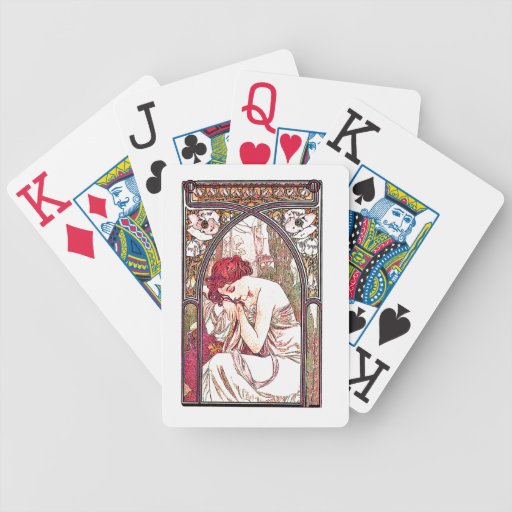 Art Nouveau Mucha Playing Cards | Zazzle