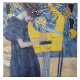 Art Nouveau "Music I" Painting by Gustav Klimt  Ceramic Tile