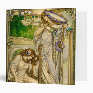 Art Nouveau Music Maidens Vintage Illustration 3 Ring Binder
