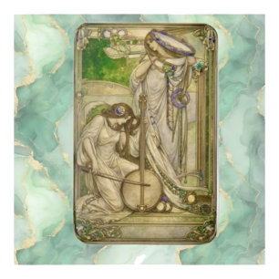 Art Nouveau Music Maidens Vintage Illustration Bath Mat