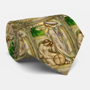 Art Nouveau Music Maidens Vintage Illustration  Neck Tie