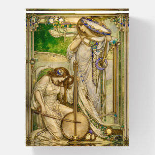 Art Nouveau Music Maidens Vintage Illustration Paperweight