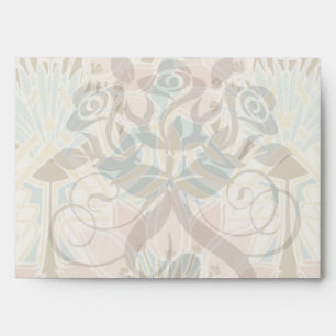 art nouveau nature floral pattern art envelope