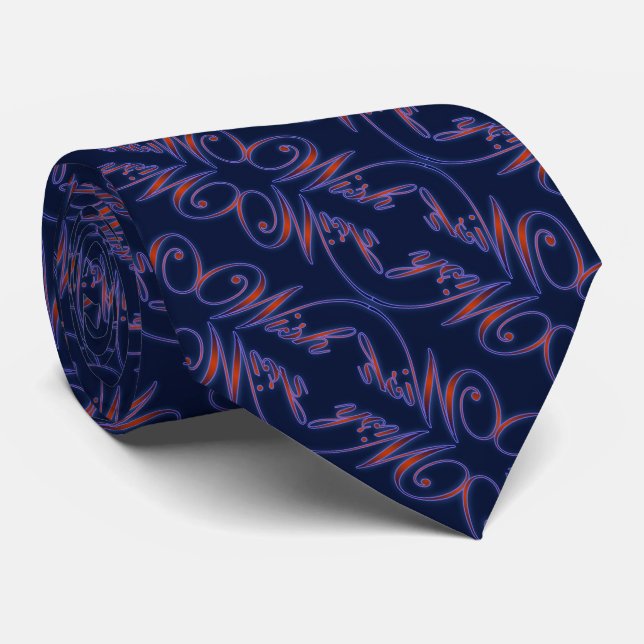 Art Nouveau (Navy) Neck Tie (Rolled)