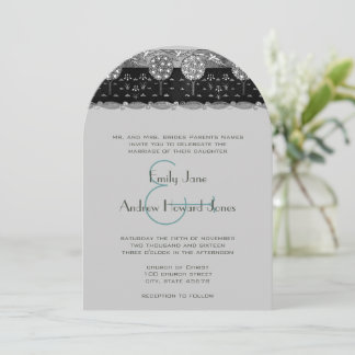 Art Nouveau Orchard Vintage Bird Wedding Invitate Invitation