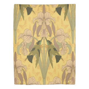 Art nouveau, original, vintage,floral,rustic duvet cover