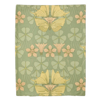 Art nouveau, original, vintage,floral,rustic duvet cover