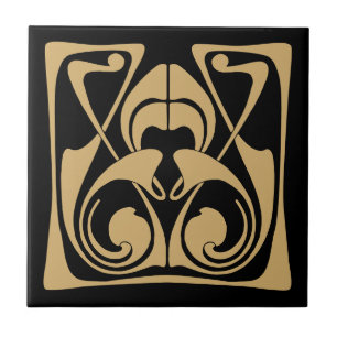 Art Nouveau Ornament Frieze Ceramic Tile