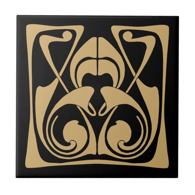 Art Nouveau Ornament Frieze Ceramic Tile (Front)