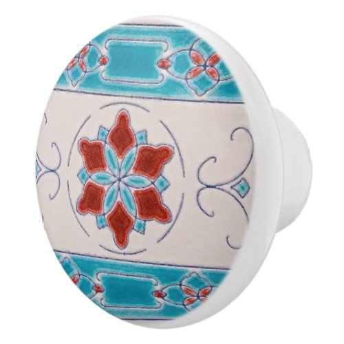 Art Nouveau Ornamental Majolica Cabinet Ceramic Knob