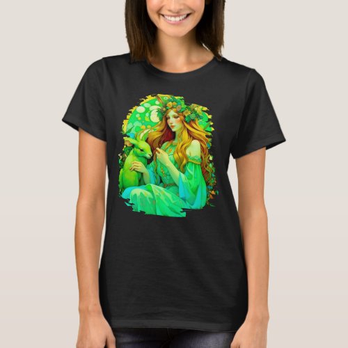 Art Nouveau Ostara Celtic Spring  T_Shirt
