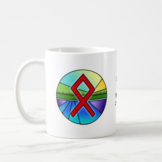 Art Nouveau Othala Rune Mug – HOME & ANCESTRY! (Left)