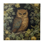 Art nouveau owl in the forest ceramic tile<br><div class="desc">Owl art nouveau style,  William Morris inspired art.</div>