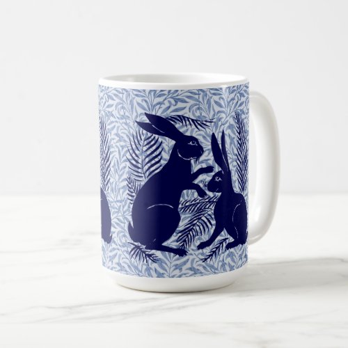 Art Nouveau Pair of Rabbits De Morgan and Morris Coffee Mug