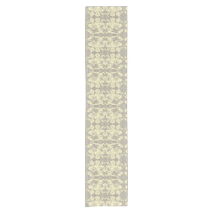 Art Nouveau Pansy Shades of Gray Table Runner