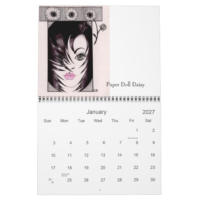 Art Nouveau Paper Dolls Calendar (Jan 2027)