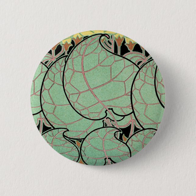 Art Nouveau pattern #10 Pinback Button (Front)