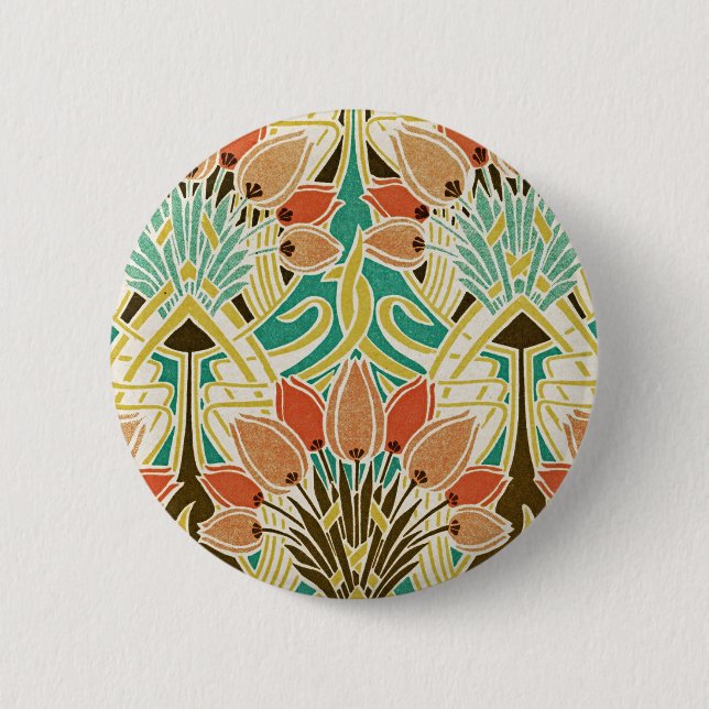 Art Nouveau pattern #11 Button (Front)