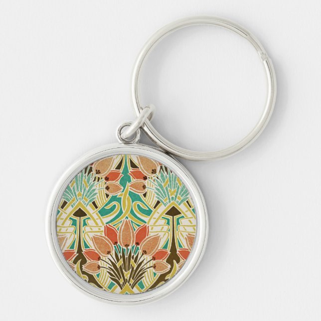 Art Nouveau pattern #11 Keychain (Front)