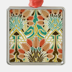 Art Nouveau pattern #11 Metal Ornament