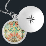 Art Nouveau pattern #11 Silver Plated Necklace<br><div class="desc">Classic Art Nouveau pattern with flowers</div>