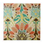 Art Nouveau pattern #11 Tile<br><div class="desc">Classic Art Nouveau pattern with flowers</div>