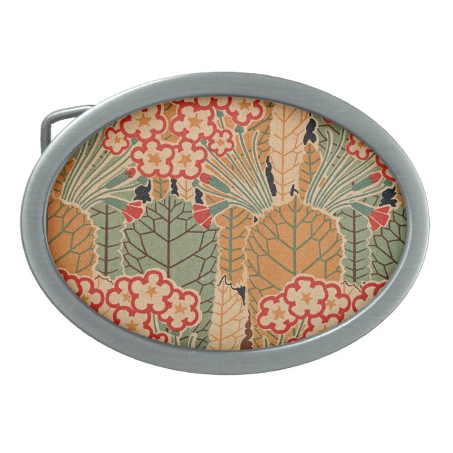 Art Nouveau Pattern #1 at Emporio Moffa Belt Buckle (Front)