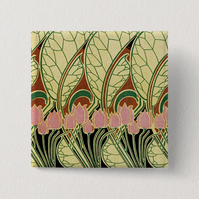 Art Nouveau pattern #1 Pinback Button (Front)
