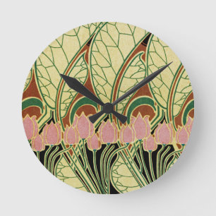Art Nouveau pattern #1 Round Clock