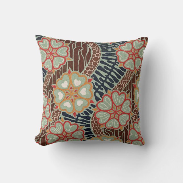 Art Nouveau Pattern #2 at Emporio Moffa Throw Pillow (Front)
