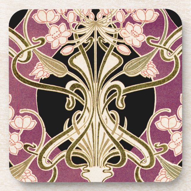 Art Nouveau pattern #2 Drink Coaster (Front)
