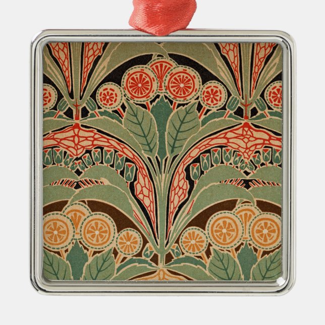 Art Nouveau Pattern #3 at Emporio Moffa Metal Ornament (Front)