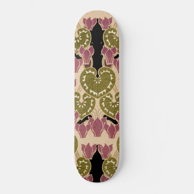 Art Nouveau pattern #4 Skateboard Deck (Front)