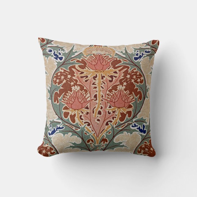 Art Nouveau Pattern #6 at Emporio Moffa Throw Pillow (Front)