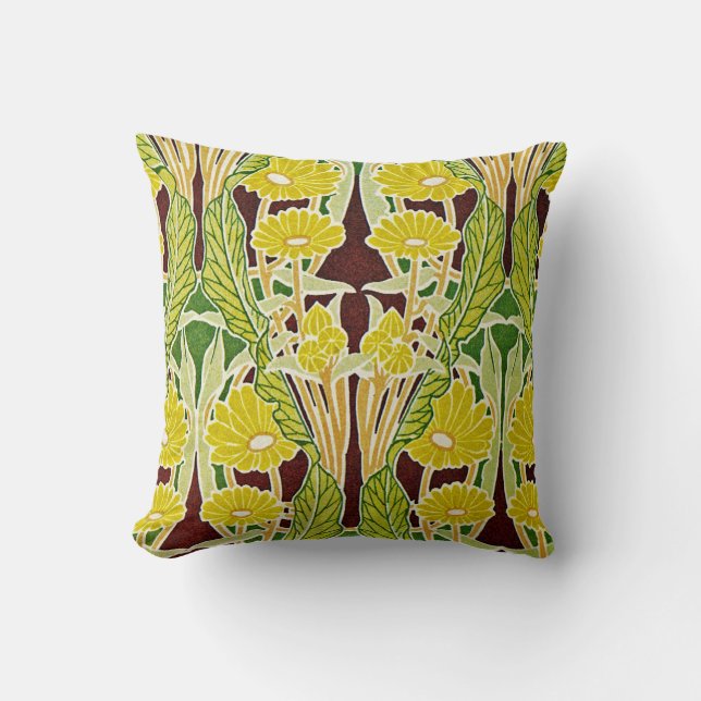 Art Nouveau Pattern #7 at Emporio Moffa Throw Pillow (Front)