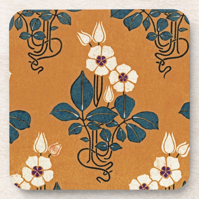 Art Nouveau pattern #7 Beverage Coaster (Front)
