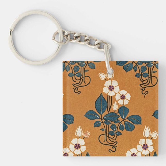 Art Nouveau pattern #7 Keychain (Front)