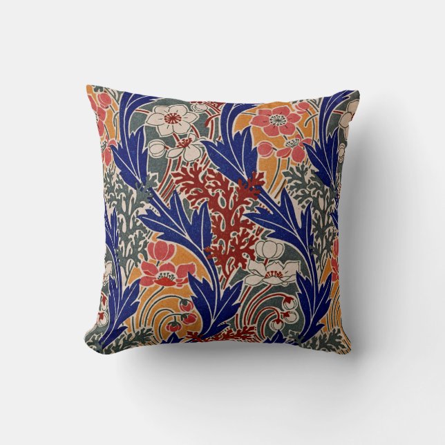 Art Nouveau Pattern #8 at Emporio Moffa Throw Pillow (Front)