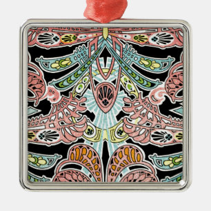 Art Nouveau pattern #8 Metal Ornament