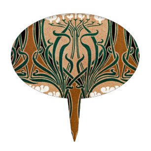 Art Nouveau pattern #9 Cake Topper