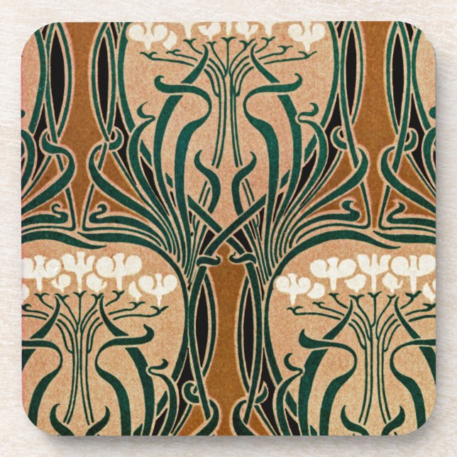 Art Nouveau pattern #9 Drink Coaster (Front)