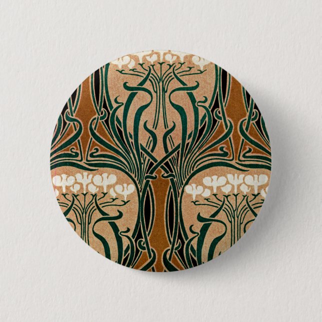 Art Nouveau pattern #9 Pinback Button (Front)