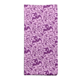 Art Nouveau pattern, plum on orchid Cloth Napkin
