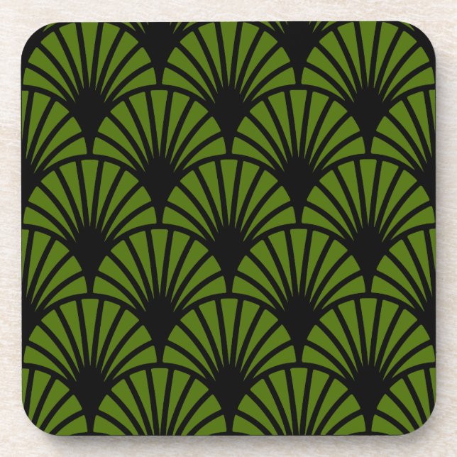 Art Nouveau Pattern Print Beverage Coaster (Front)