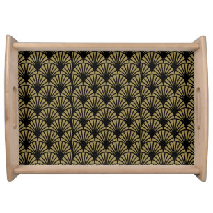 Art Nouveau Pattern Print Serving Tray